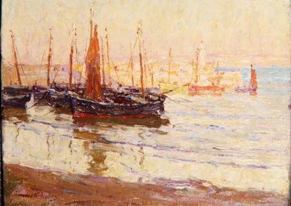 Wieczór w porcie, St. Ives, Kornwalia autorstwa Terrick Williams