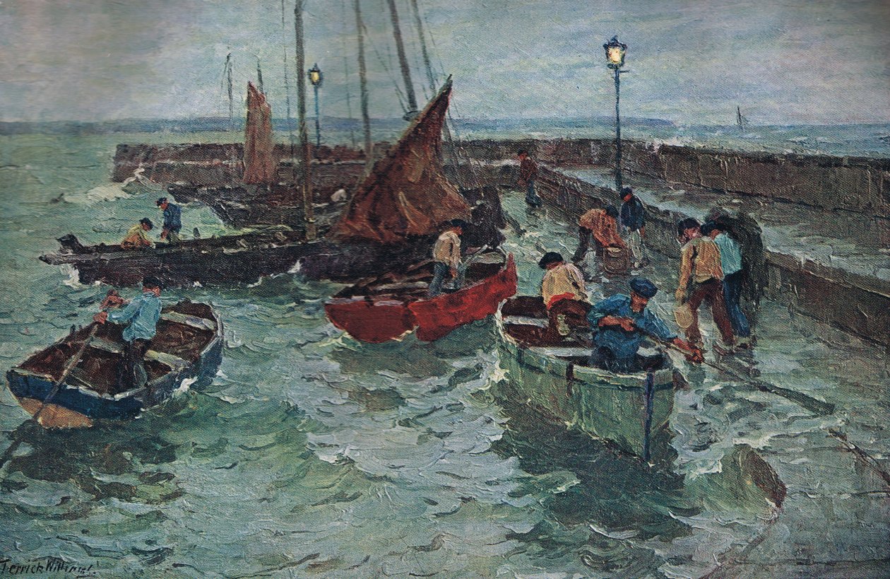 Scena portowa, ok. 1915 autorstwa Terrick Williams
