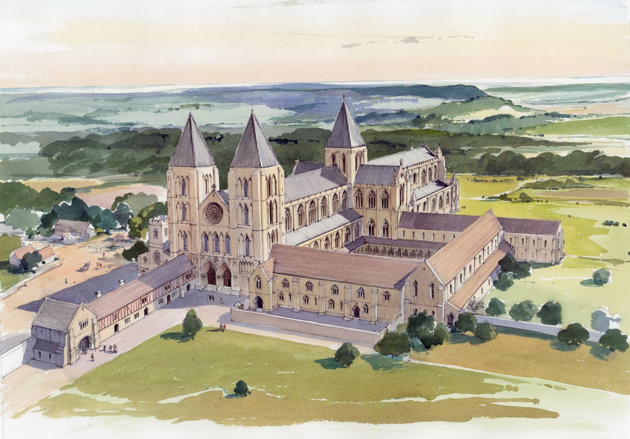 Gisborough Priory, Redcar i Cleveland, ok. XV w. ok. 1995–2005. autorstwa Terry Ball
