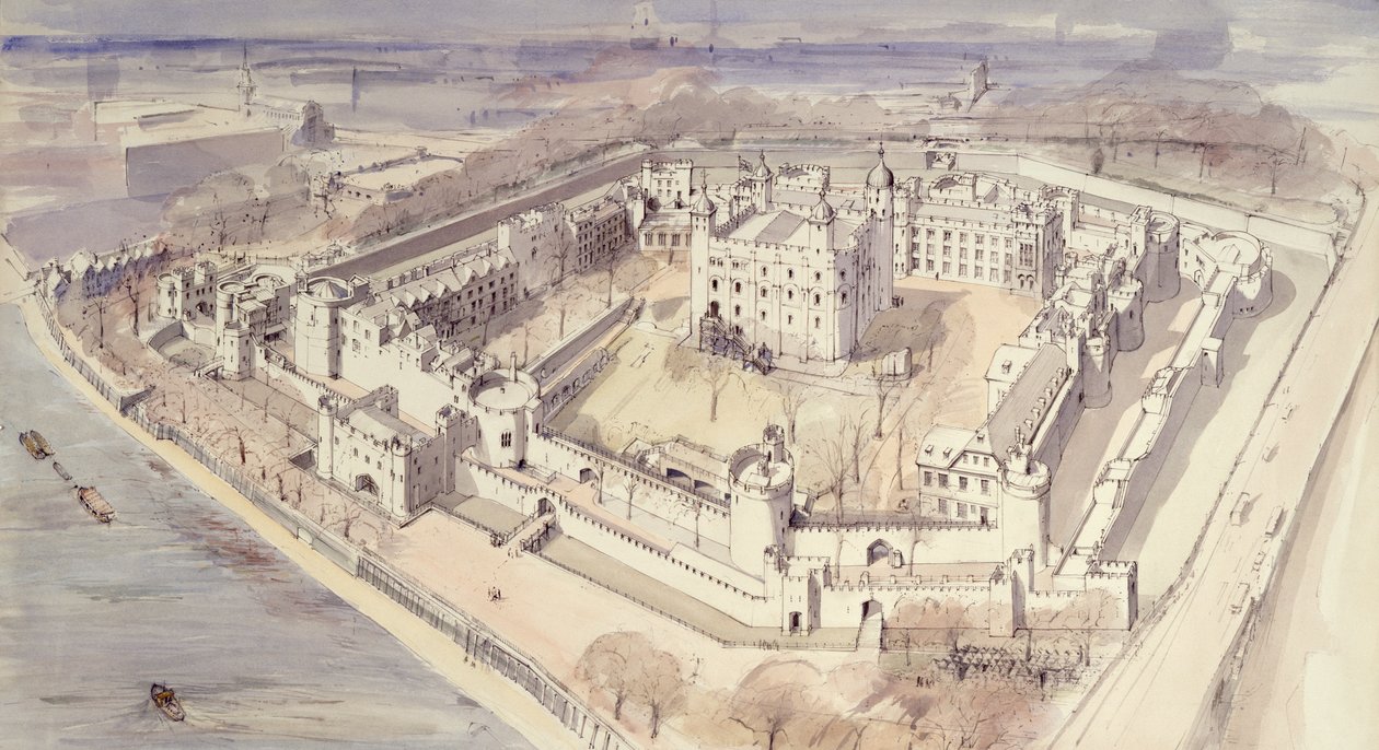 Tower of London, c1270, 1990-2010 autorstwa Terry Ball