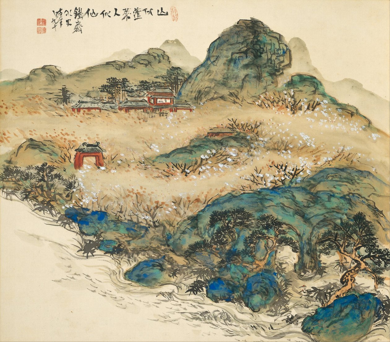 Góra Penglai Góra Nieśmiertelnych, 1924 autorstwa Tessai Tomioka
