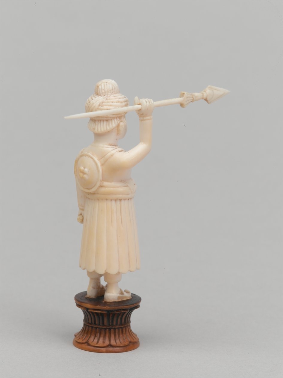 Czarny pionek, figura szachowa, Indie, 1820 ok autorstwa Tessier
