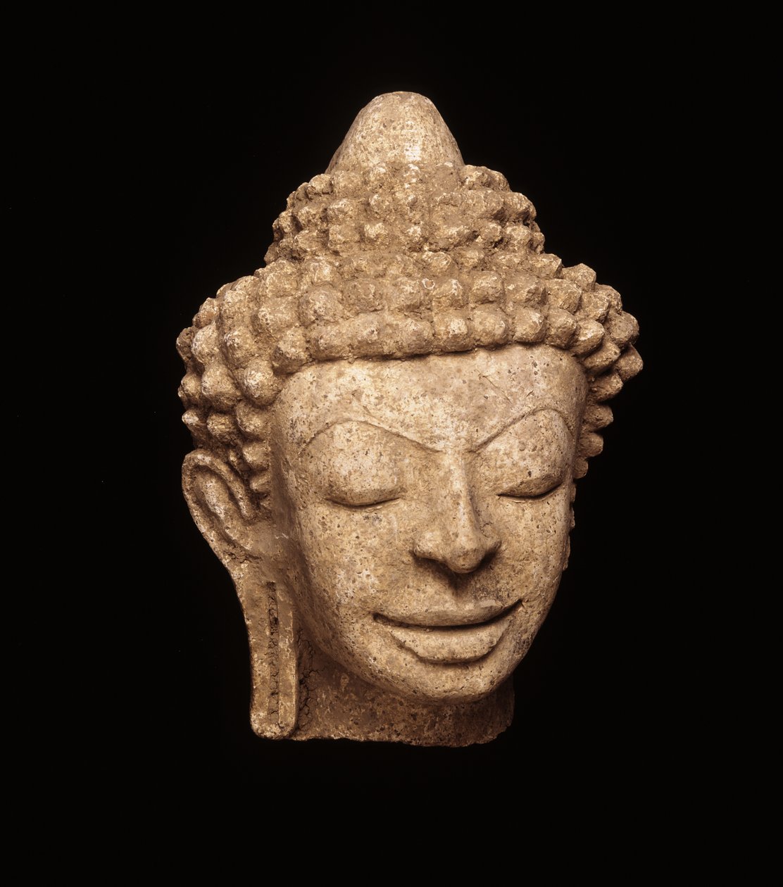 Głowa Buddy, z Chedi Chula Pathom, okres Daharavati (Satukko) autorstwa Thai School
