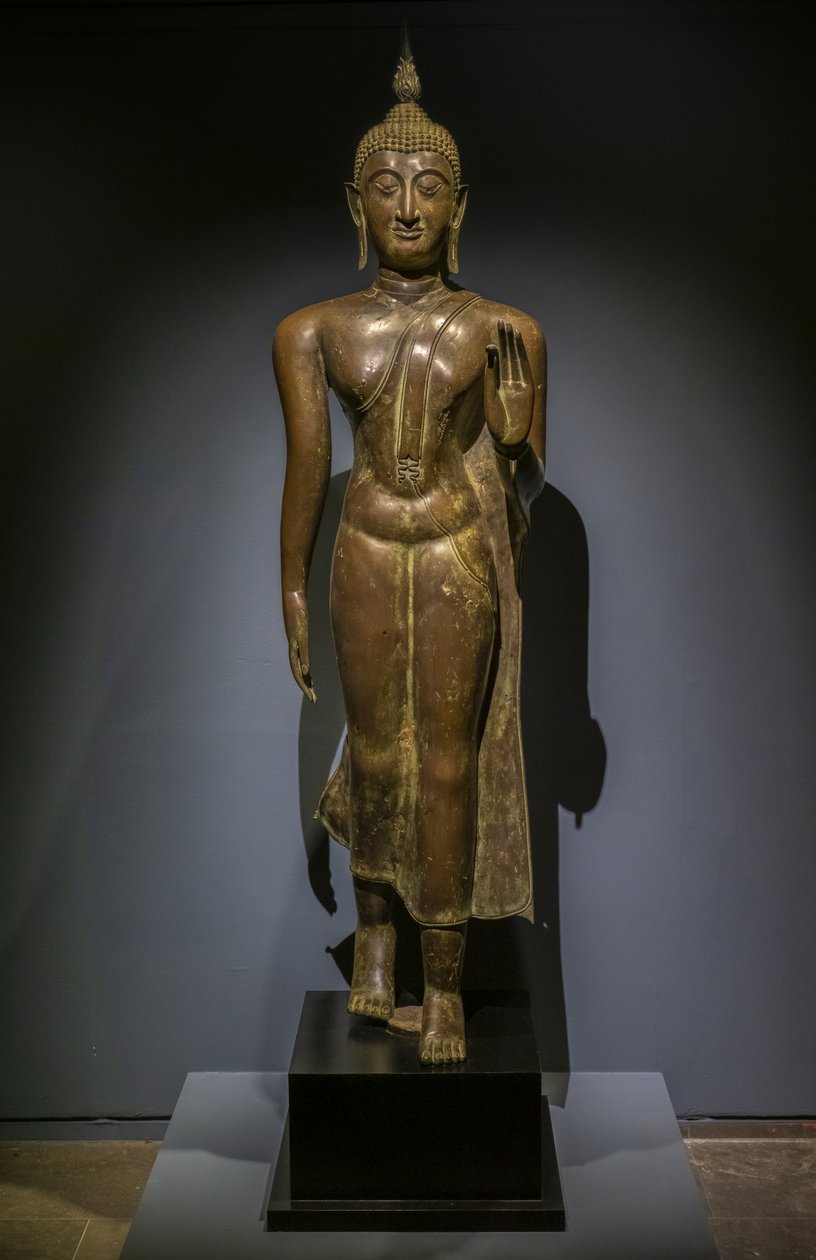 Spacerujący Budda. Tajlandia. Tajska sztuka Sukhothai, XV-XVI w. autorstwa Thai School