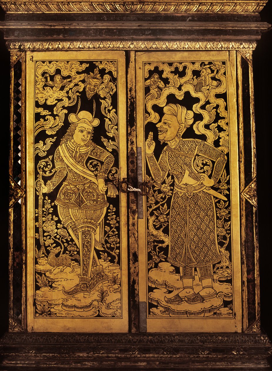 Gabinet rękopisów, panowanie Ramy III (1787-1851) (drewno) autorstwa Thai School