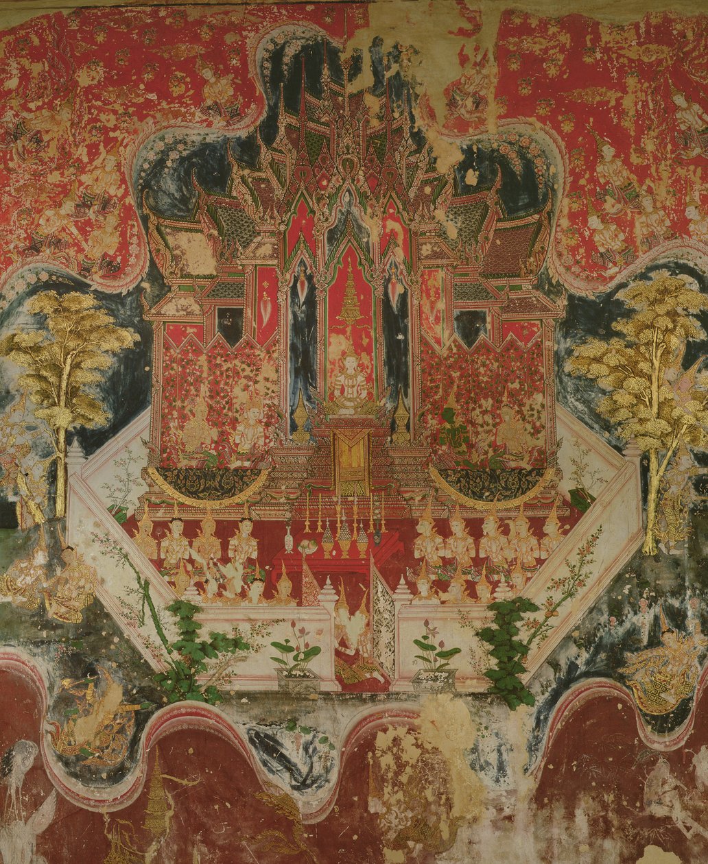 Nimi Jataka, Wat Suwannaram, Thonburi, 1831 autorstwa Thai School