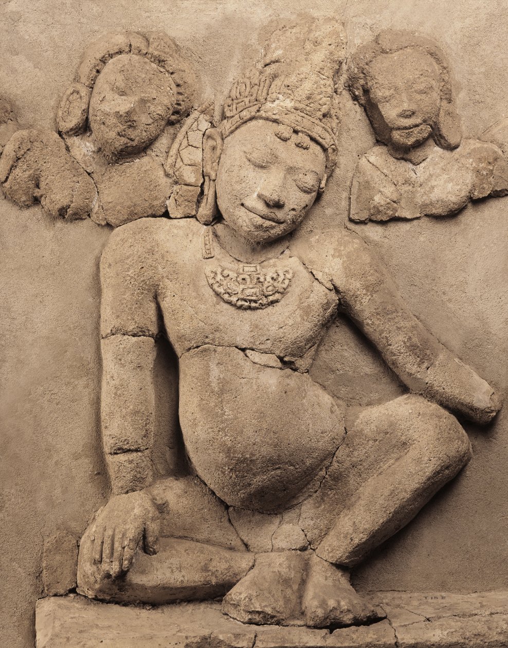 Relief, z Chedi Chula Pathom, Szkoła Dwaravati (stiuk) autorstwa Thai School