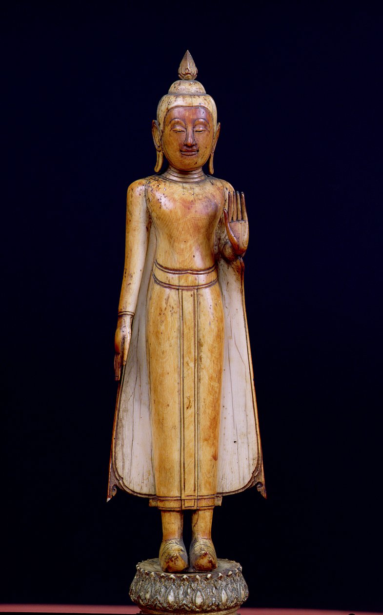 Stojący Budda w stylu Rattanakosin autorstwa Thai School