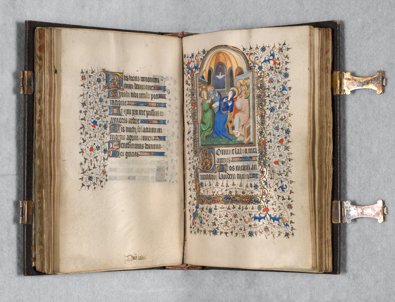 Book of Hours Korzystanie z Paryża: Fol. 108r, Zesłanie Ducha Świętego, ok. n.e. 1420. autorstwa The Bedford Master