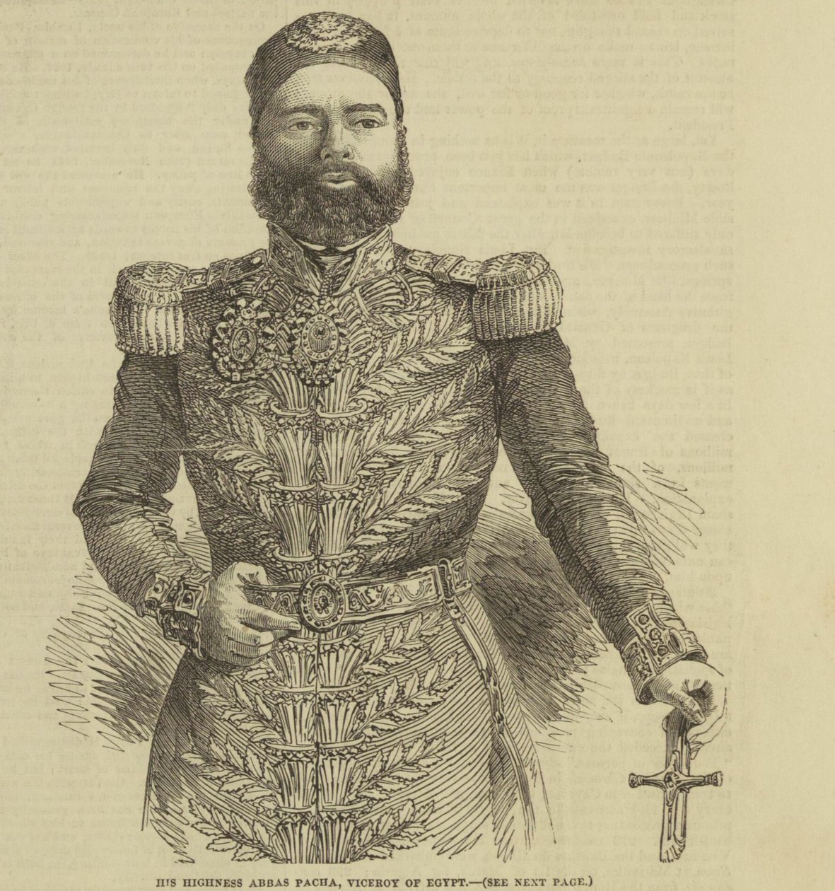 Jego Wysokość Abbas Pacha, wicekról Egiptu ILN-1852-0327-0001 autorstwa The Illustrated London News