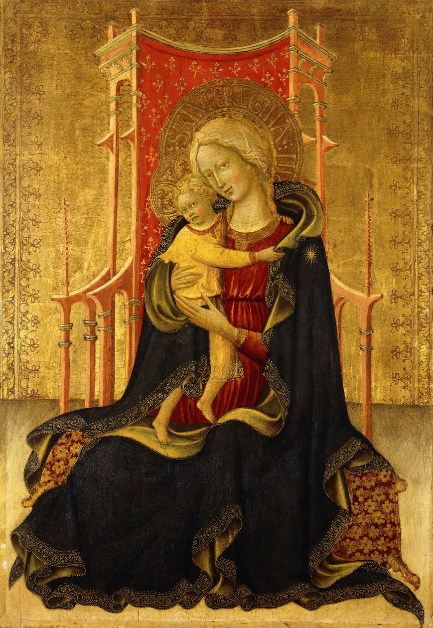 Madonna Pokory autorstwa The Master of the Carrand Tondo