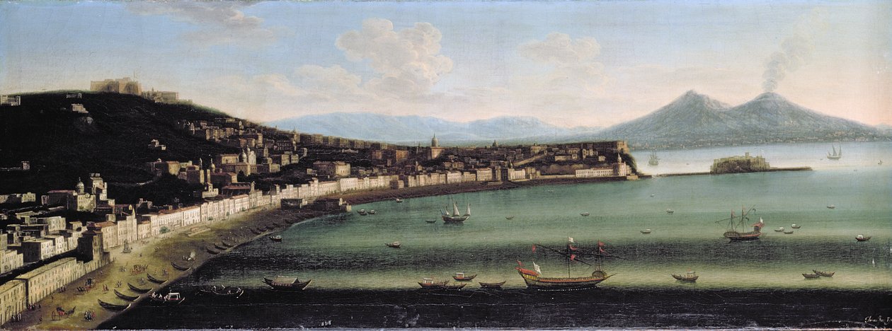 Zatoka Neapolitańska od zachodu, 1710 autorstwa The Metropolitan Master