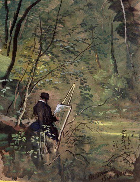 Hestercombe Woods, Somerset 1834 (akwarela i gwasz) autorstwa The Rev. John Eagles