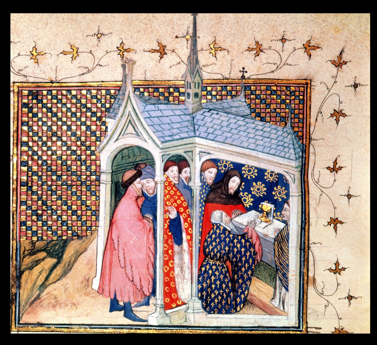 Harl 1319 f.41v przysięga hrabiego Northumberland z „Histoire du Roy d