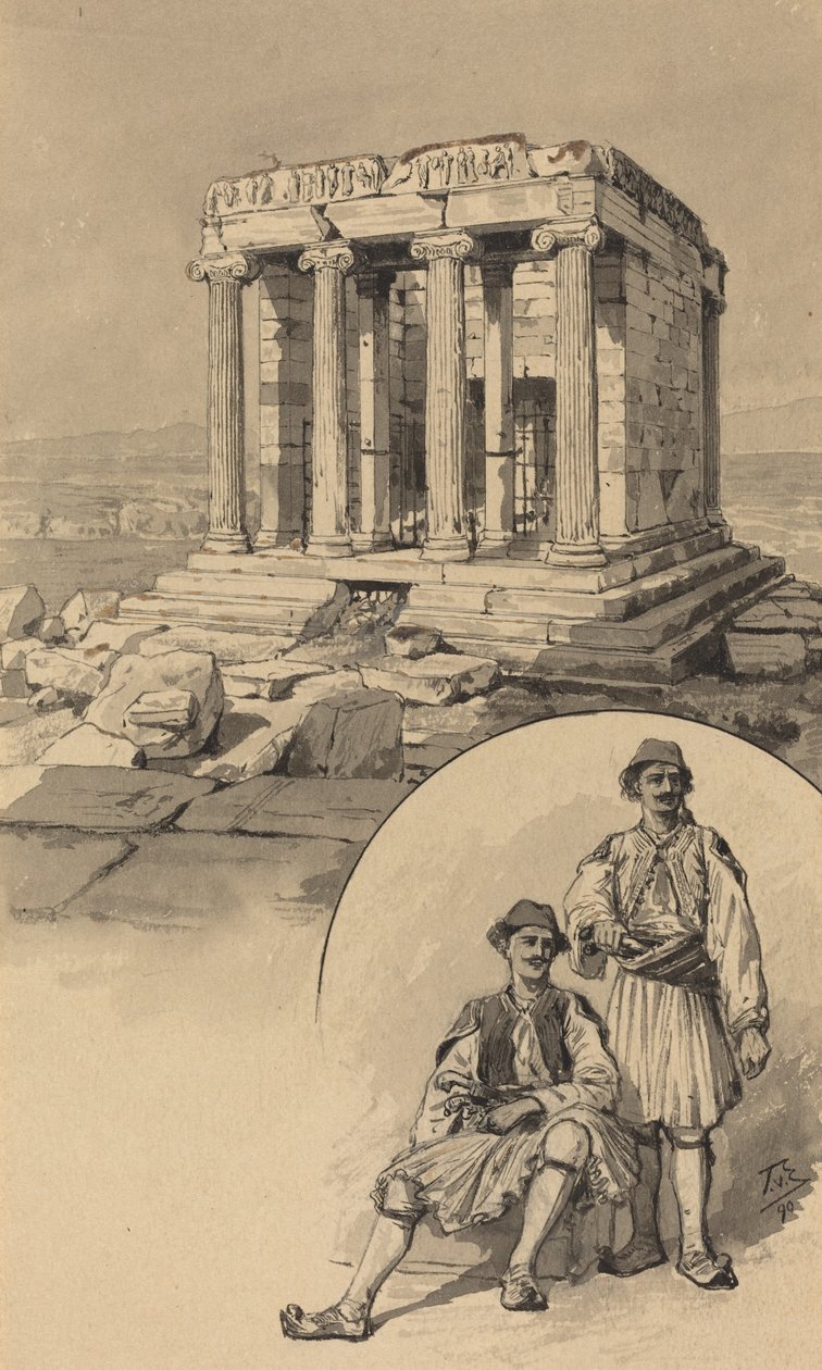 Świątynia Nike, 1890. autorstwa Themistocles von Eckenbrecher