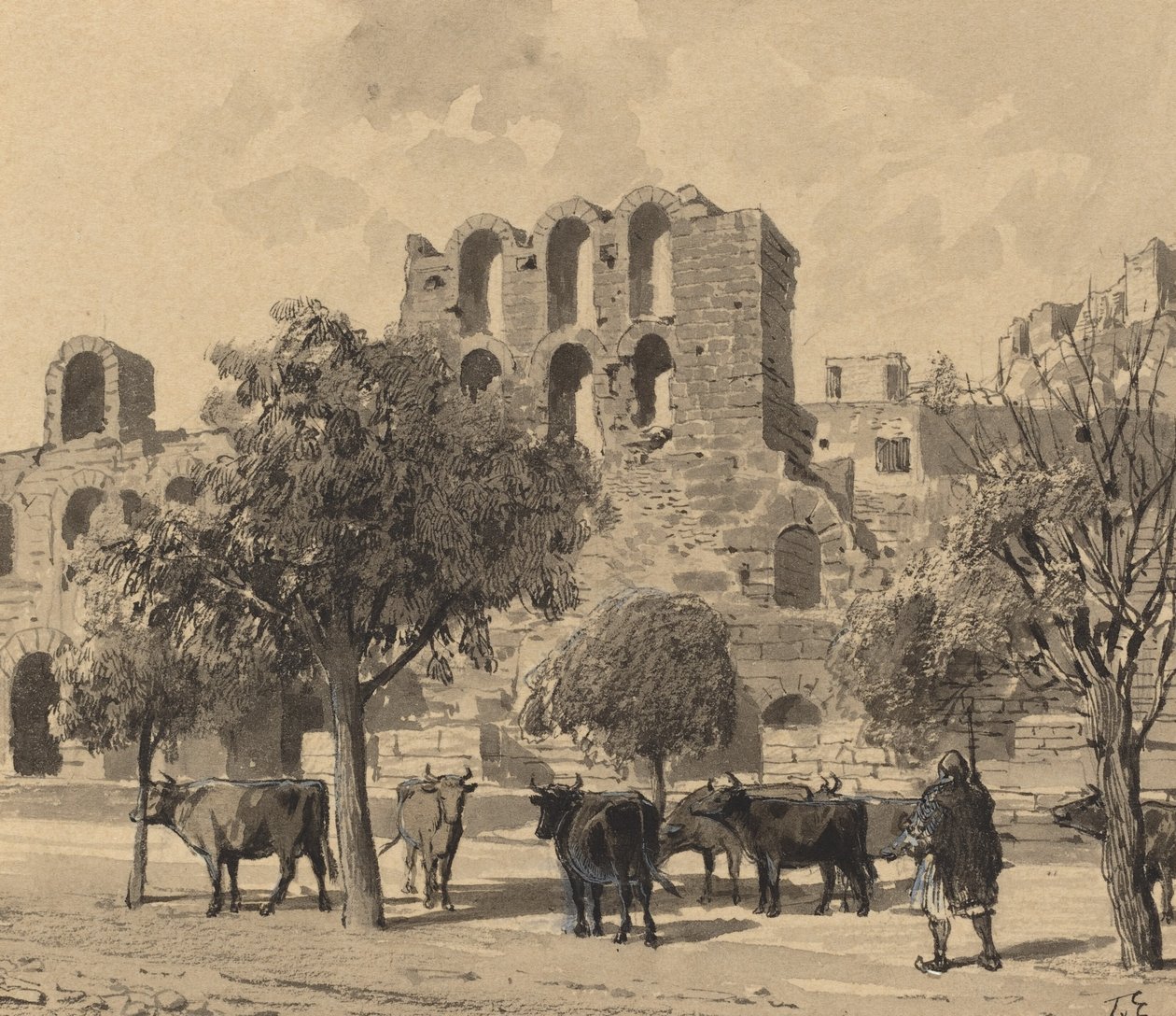 Teatr Heroda Attyka, 1890. autorstwa Themistocles von Eckenbrecher