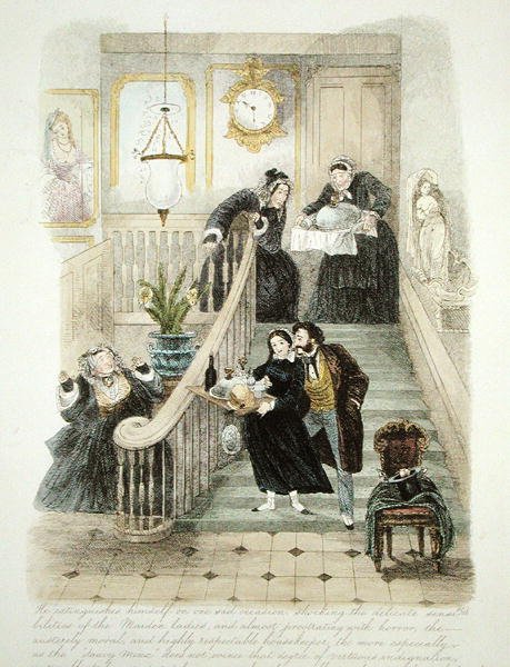 Ilustracja z Nawiedzenia londyńskiego wykwintnika do jego ciotek panieńskich w kraju, opublikowanej w 1859 r. (zob. także 193200, 203630-31) autorstwa Theo Theo