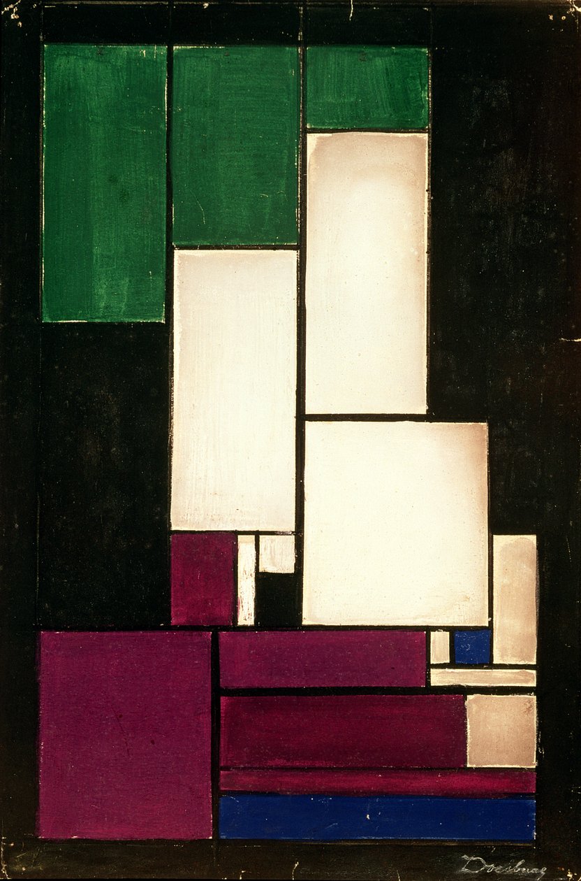 Kompozycja, 1922 (gwasz) autorstwa Theo van Doesburg