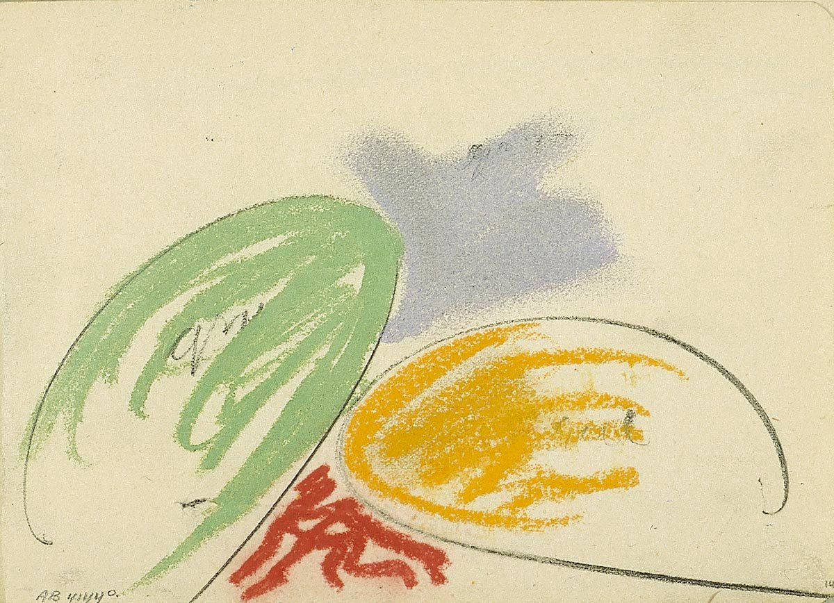 Kompozycja z dwoma formami owalnymi autorstwa Theo van Doesburg