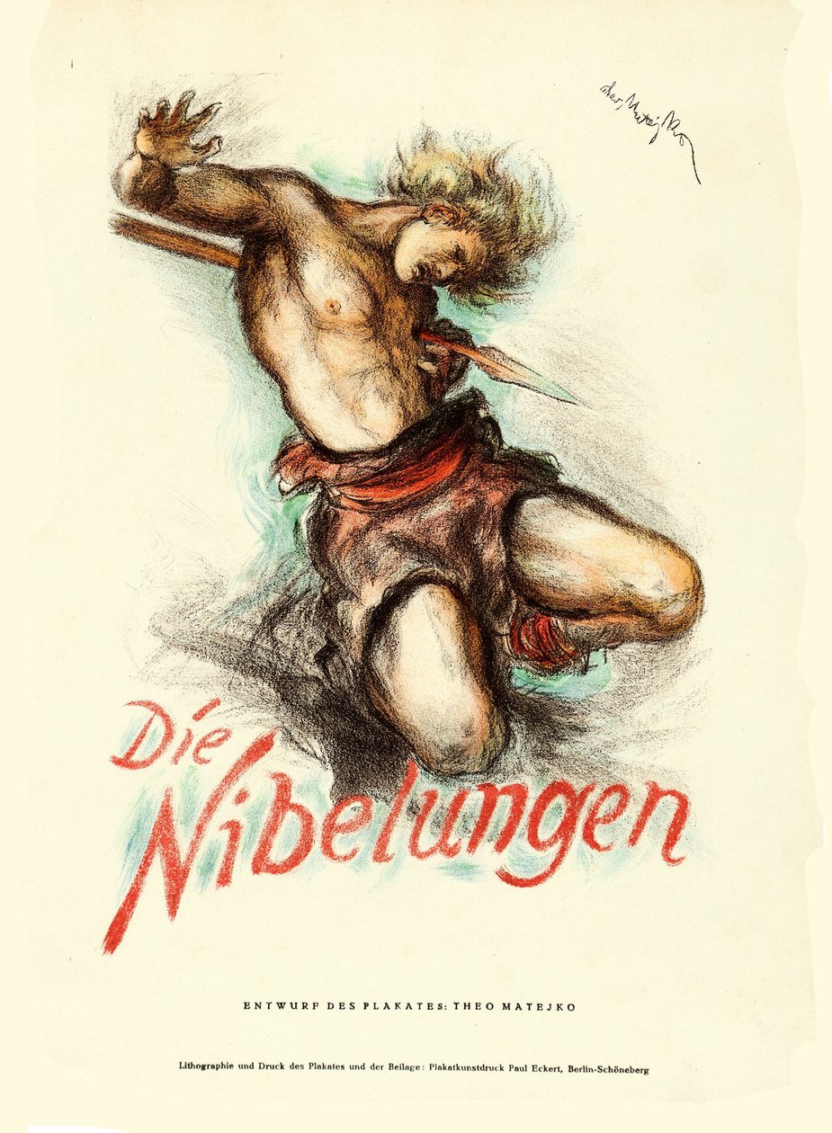 Plakat filmowy The Nibelungs: Siegfried autorstwa Fritza Langa, 1924. autorstwa Theo Matejko