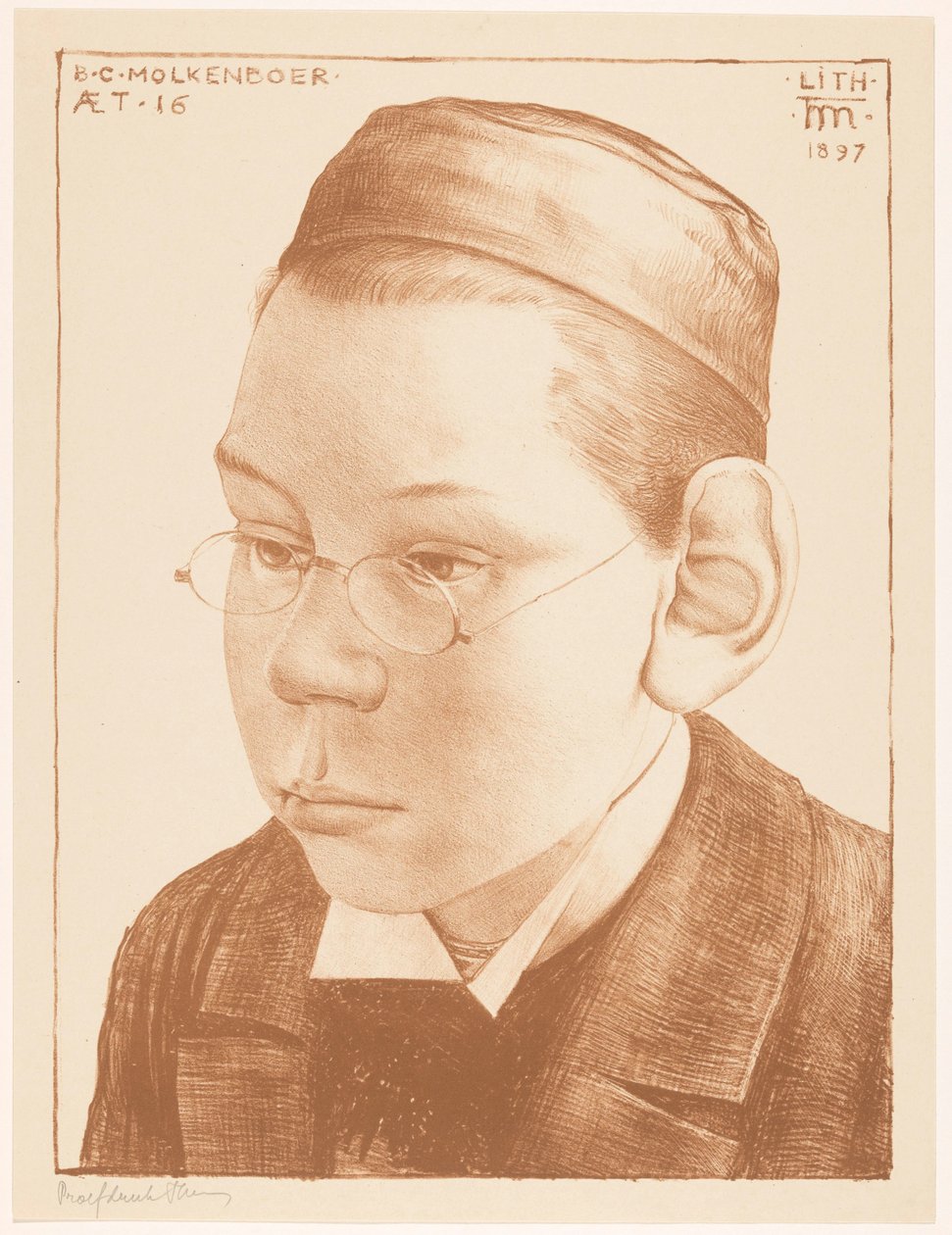 Portret Bernarda Molkenboera autorstwa Theo Molkenboer