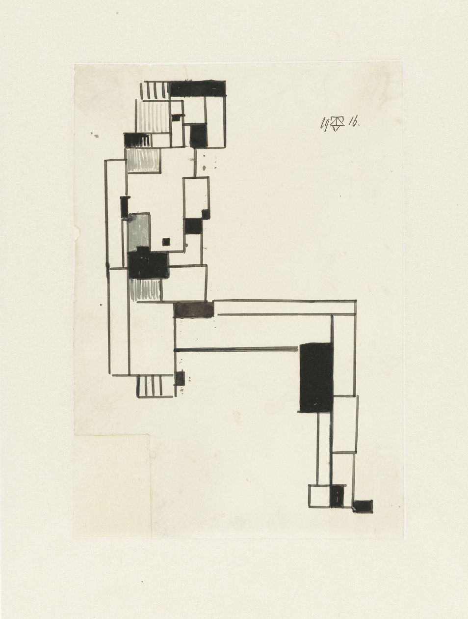 Siedząca naga kobieta z ręką na głowie Siedząca kobieta nago autorstwa Theo van Doesburg (signed by artist)