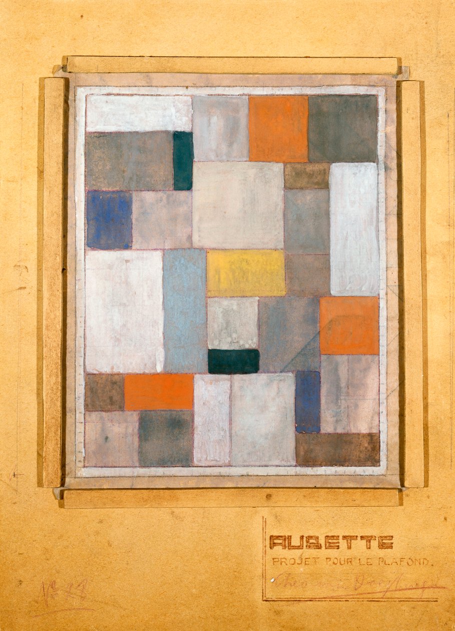 Aubette, projekt dla Sceny, dla Le Plafond, 1926 autorstwa Theo van Doesburg