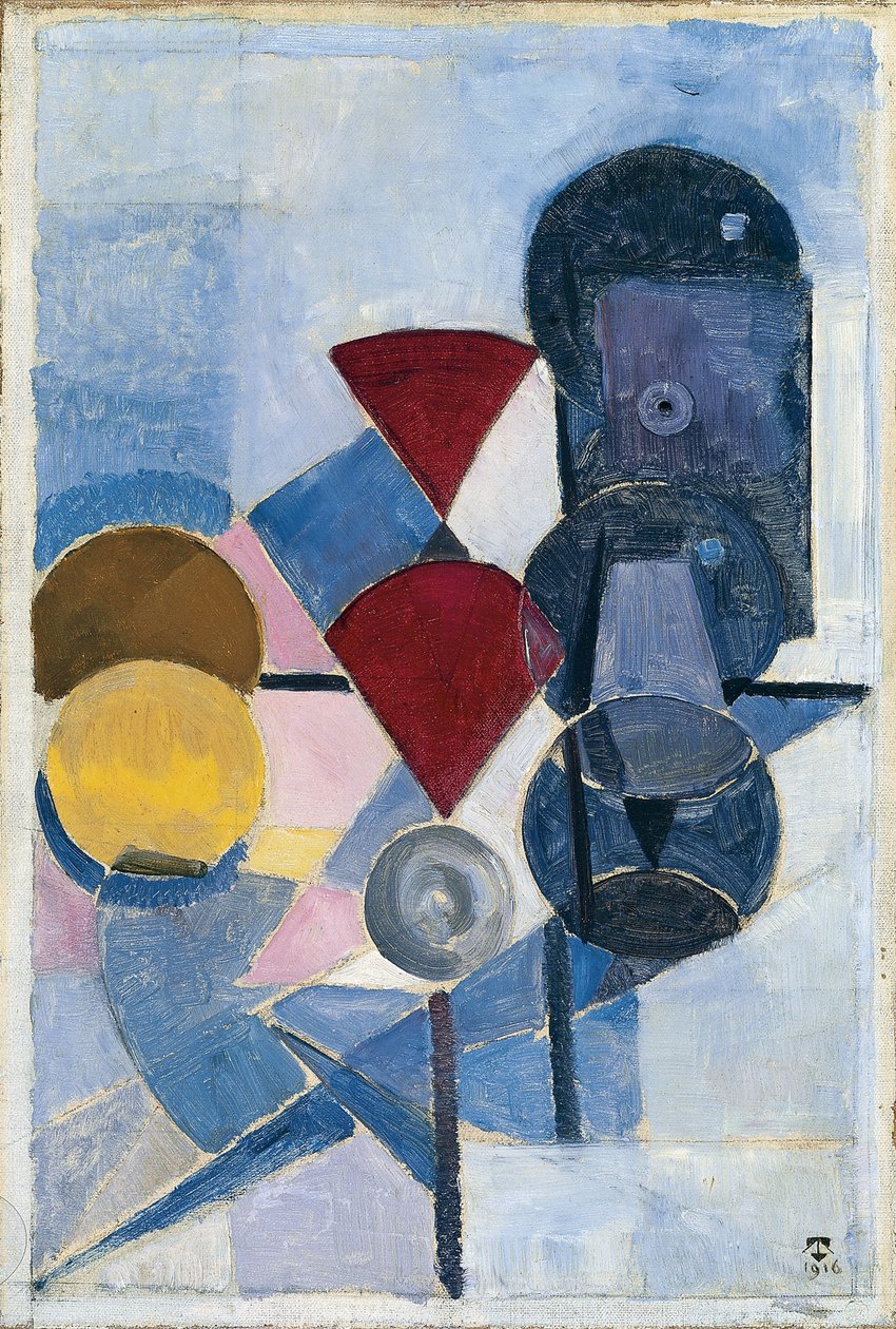 Kompozycja II Martwa natura, 1916 autorstwa Theo van Doesburg