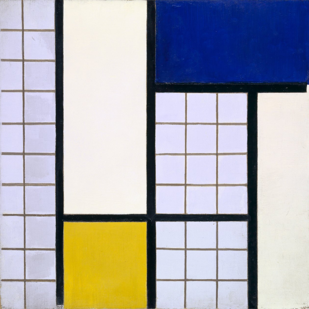 Kompozycja w półtonach, 1928 autorstwa Theo van Doesburg