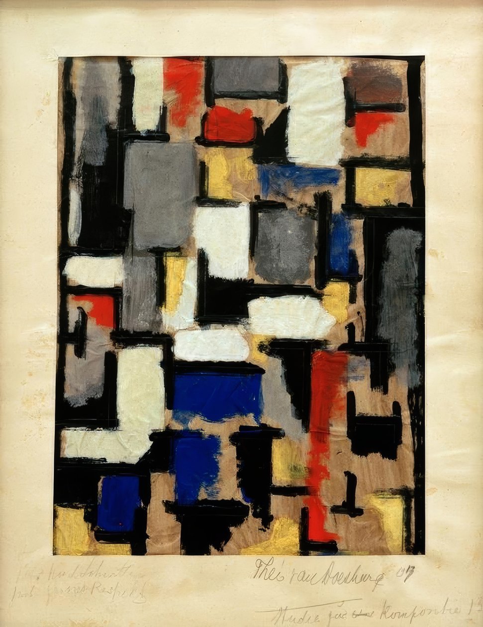 Lena we wnętrzu, studium do kompozycji XIII autorstwa Theo van Doesburg