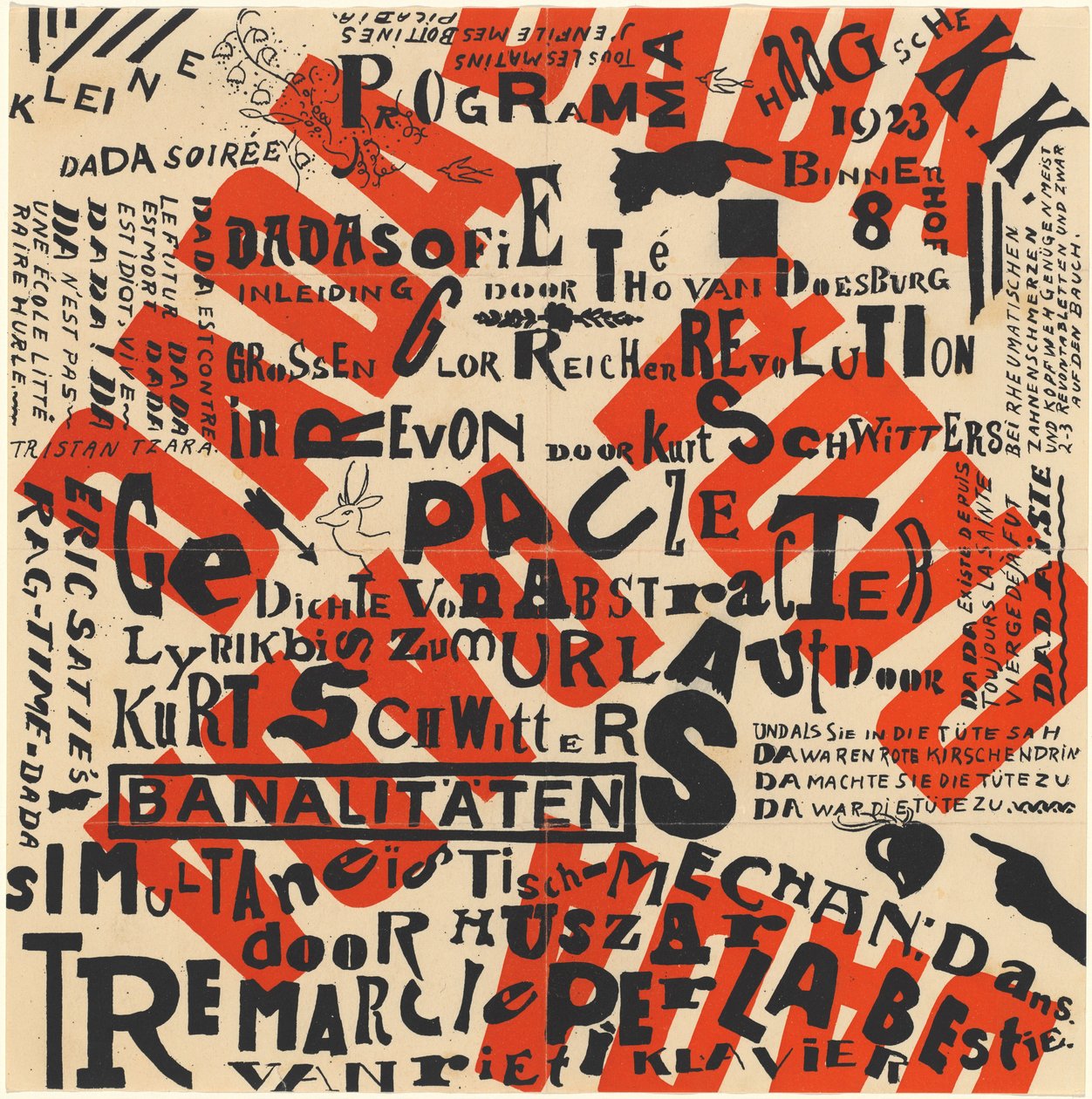 Wieczór Kleine Dada (Wieczór Małej Dady) autorstwa Theo van Doesburg and Kurt Schwitters
