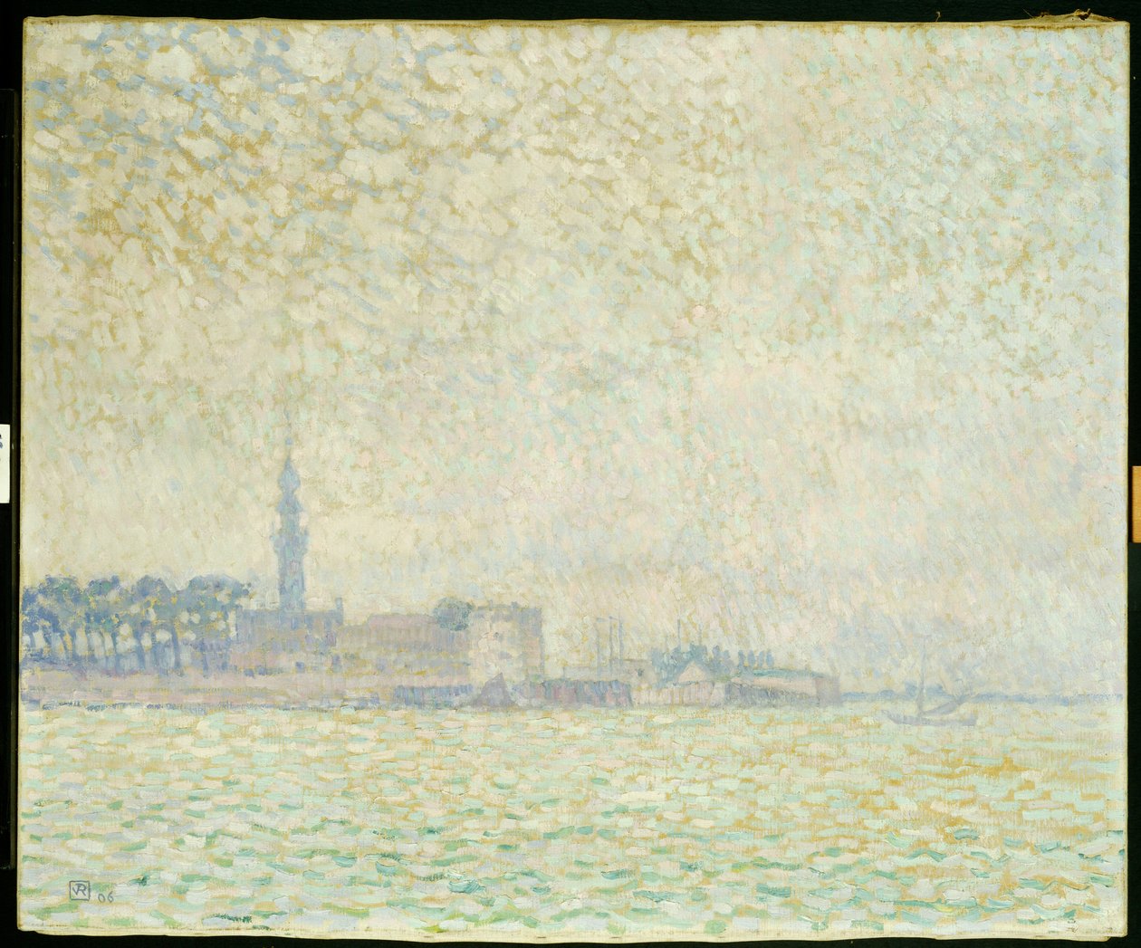 Widok Veere, Mglisty poranek, 1906 autorstwa Théo van Rysselberghe
