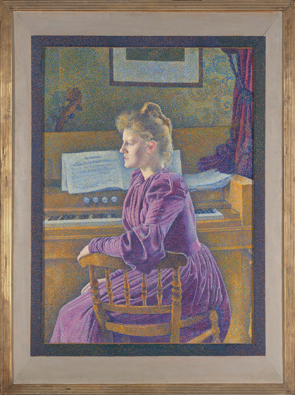 Maria Sèthe przy harmonium autorstwa Théo van Rysselberghe