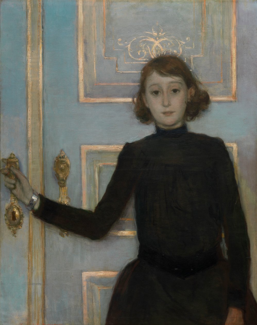 Portret Marguerite van Mons (olej na płótnie) autorstwa Théo van Rysselberghe