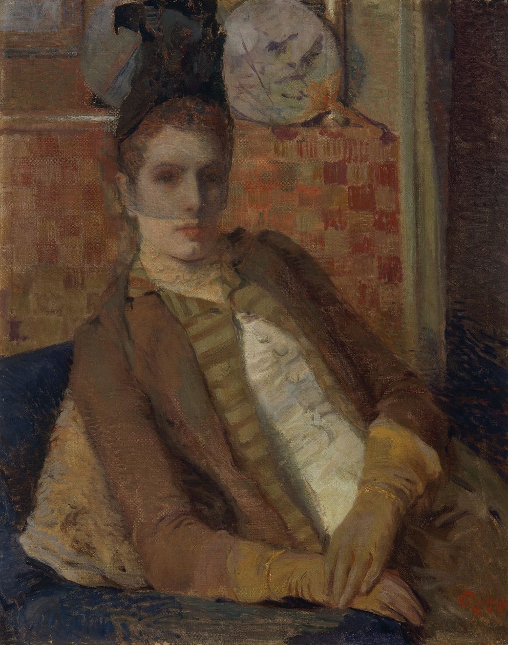 Portret siedzącej damy autorstwa Théo van Rysselberghe