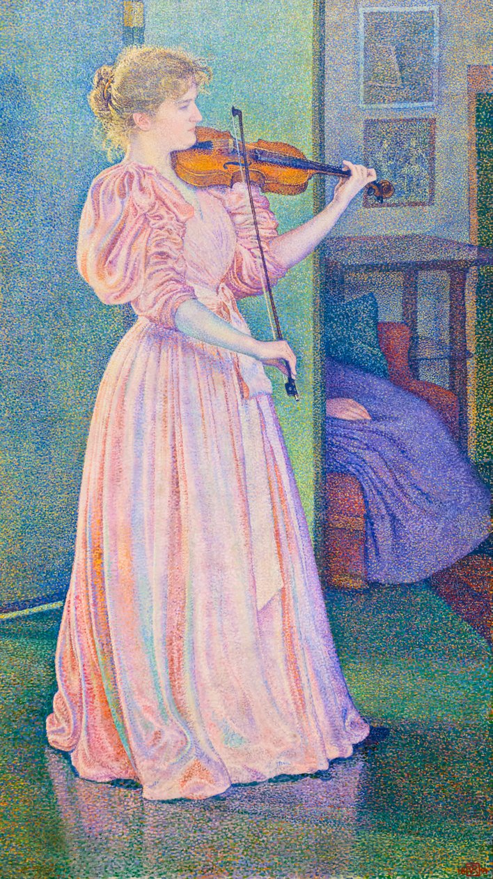 Portret skrzypaczki Irmy Sethe autorstwa Théo van Rysselberghe
