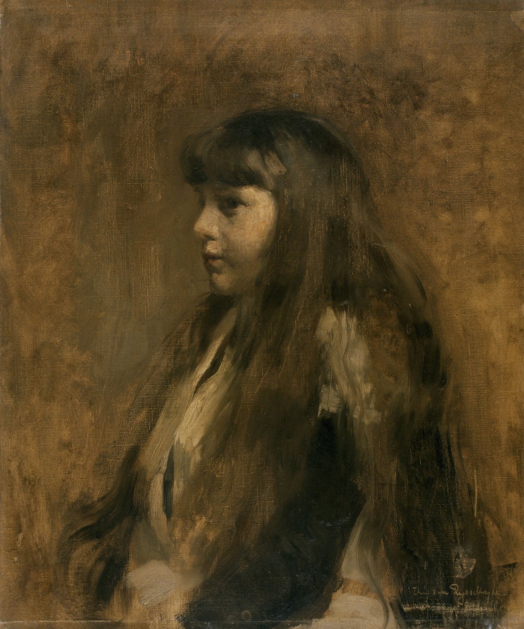 Portret dziewczynki autorstwa Théo van Rysselberghe