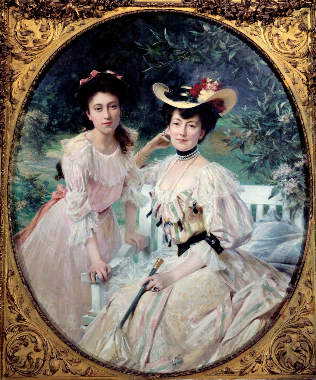 Portret Madame Collas i jej córki Obraz Theobald Chartran (1849-1907) 1903 Nd. 1,63x1,3 m Paryż, musee d