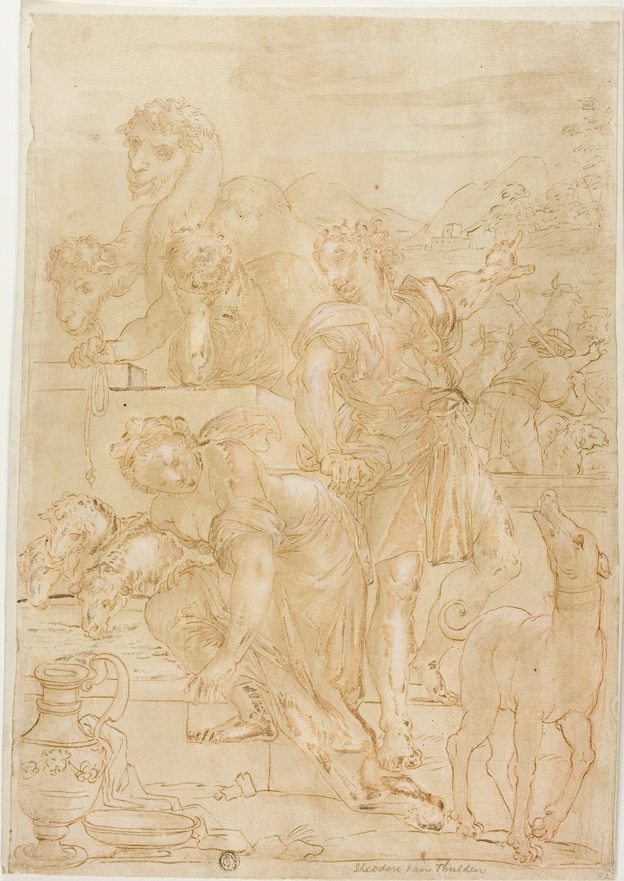 Izaak i Rebeka w Well autorstwa Theodoor van Thulden