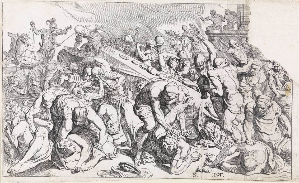 Morderstwo Agamemnona i Cassandry Prace Odyseusza (tytuł serii) autorstwa Theodoor van Thulden