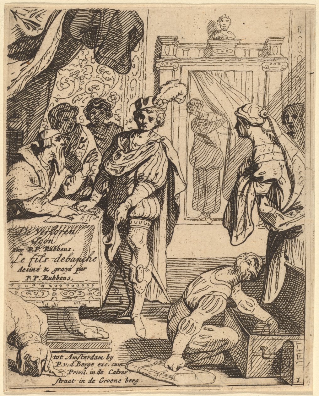 Syn marnotrawny otrzymujący swoje dziedzictwo autorstwa Theodoor van Thulden after Sir Peter Paul Rubens