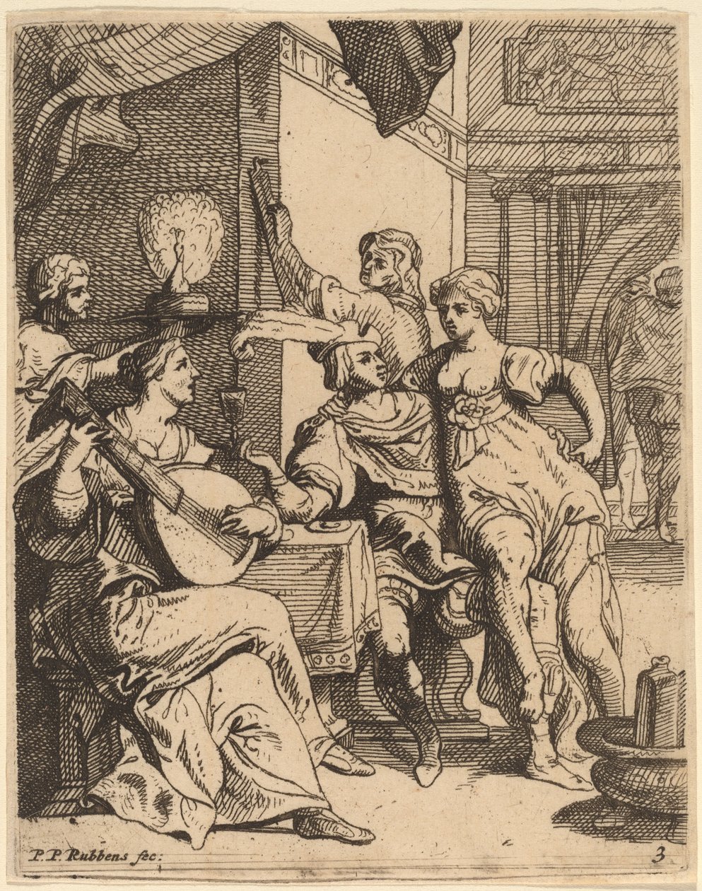 Marnotrawny marnujący swoją substancję w tawernie autorstwa Theodoor van Thulden after Sir Peter Paul Rubens