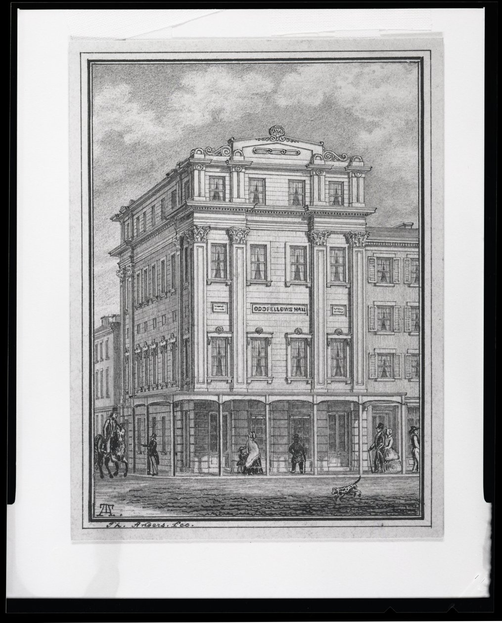 Odd Fellows Hall, znajduje się na rogu 4th i Locust Street autorstwa Theodor Anders
