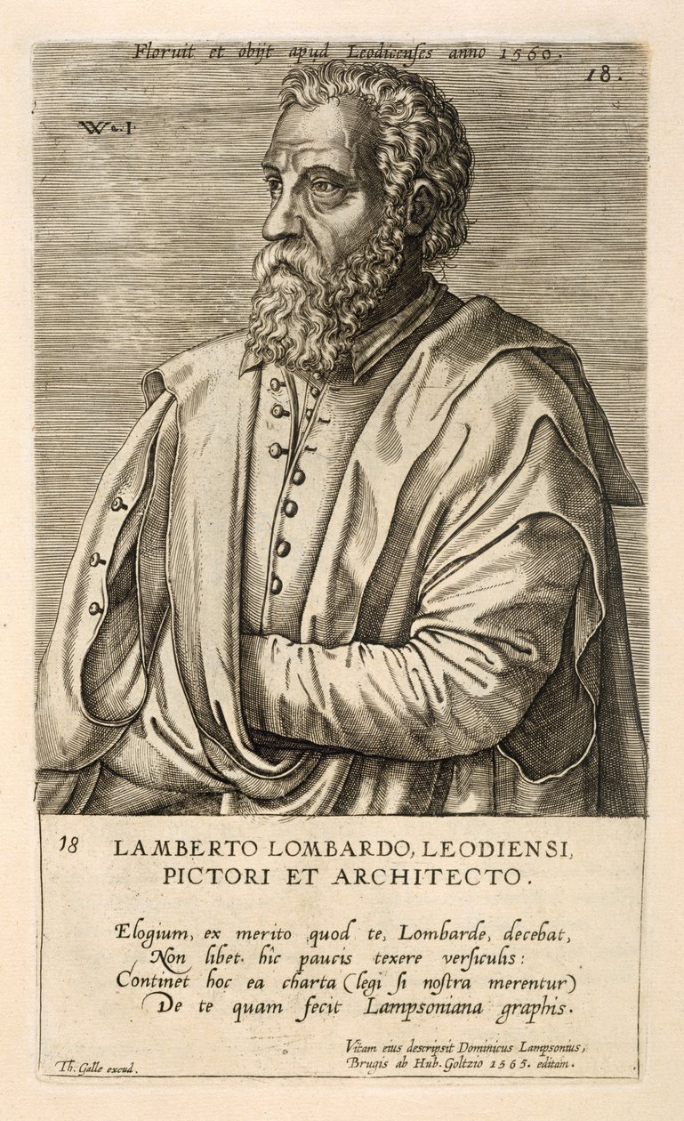 Portret Lamberta Lombarda autorstwa Theodor Galle