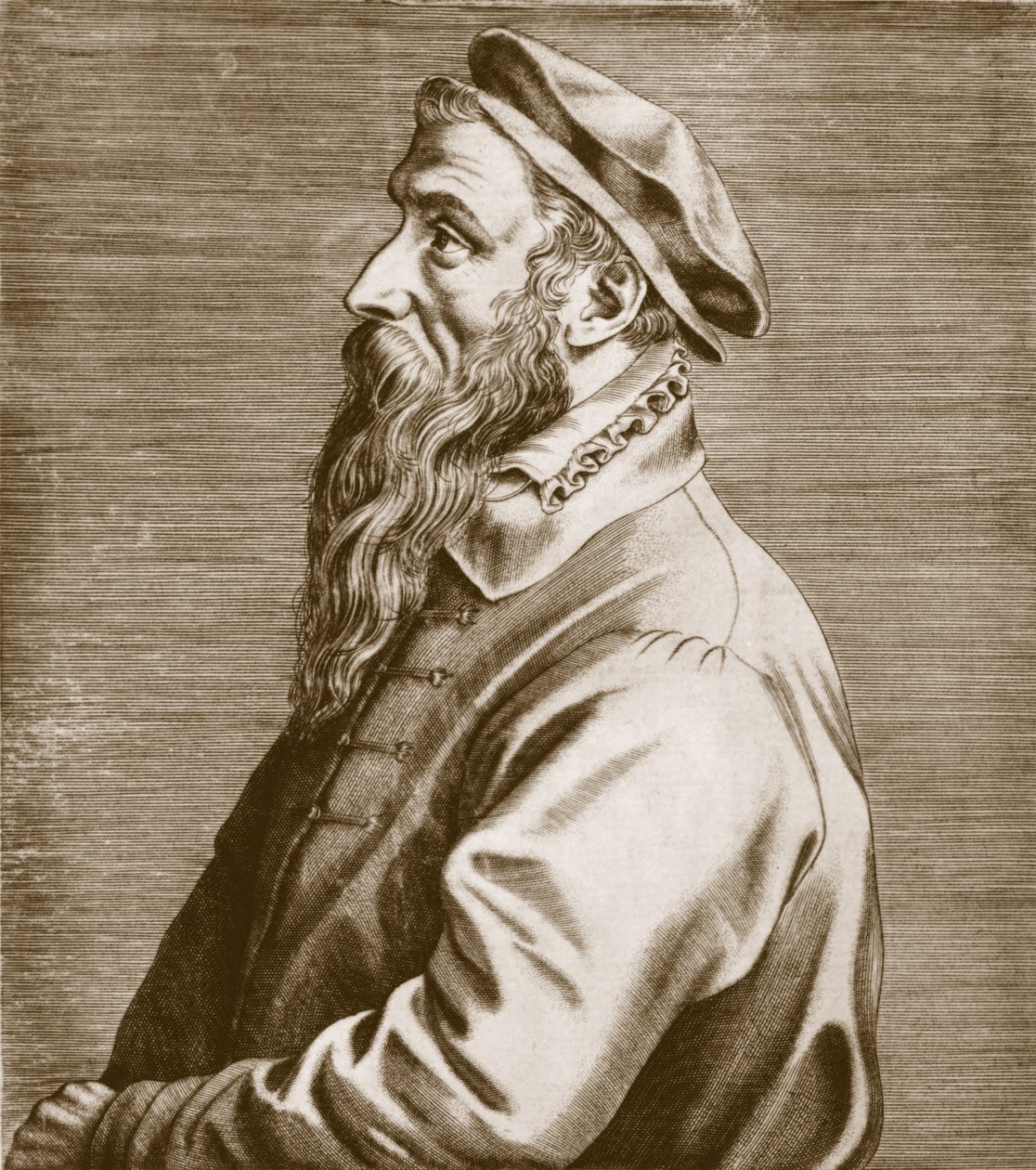 Portret Pietera Bruegla Starszego (ok. 15278-69) wyd. 1572 autorstwa Theodor Galle