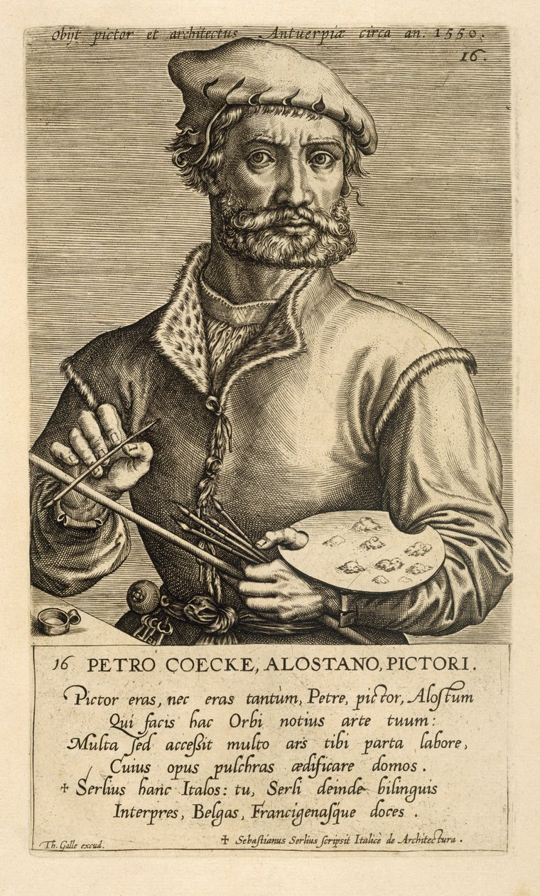 Portret Pietera Coecke van Aelsta Starszego autorstwa Theodor Galle