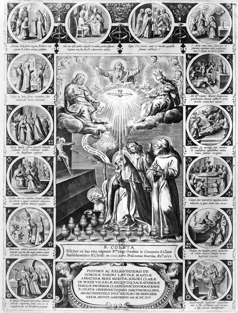 Sceny z życia św. Colette (1381-1447) autorstwa Theodor Galle
