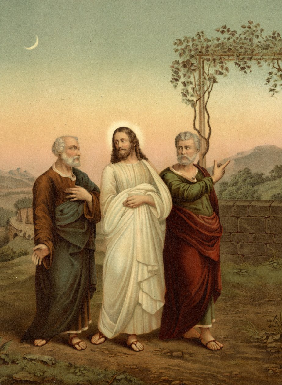 Chrystus i uczniowie z Emaus autorstwa Theodor Klenk