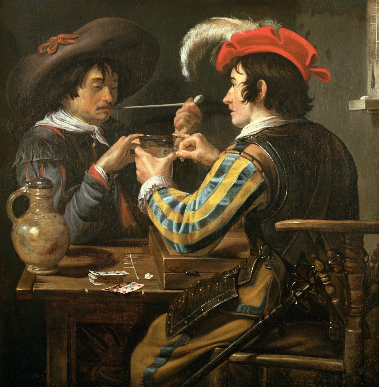 Gracze w karty autorstwa Theodor Rombouts