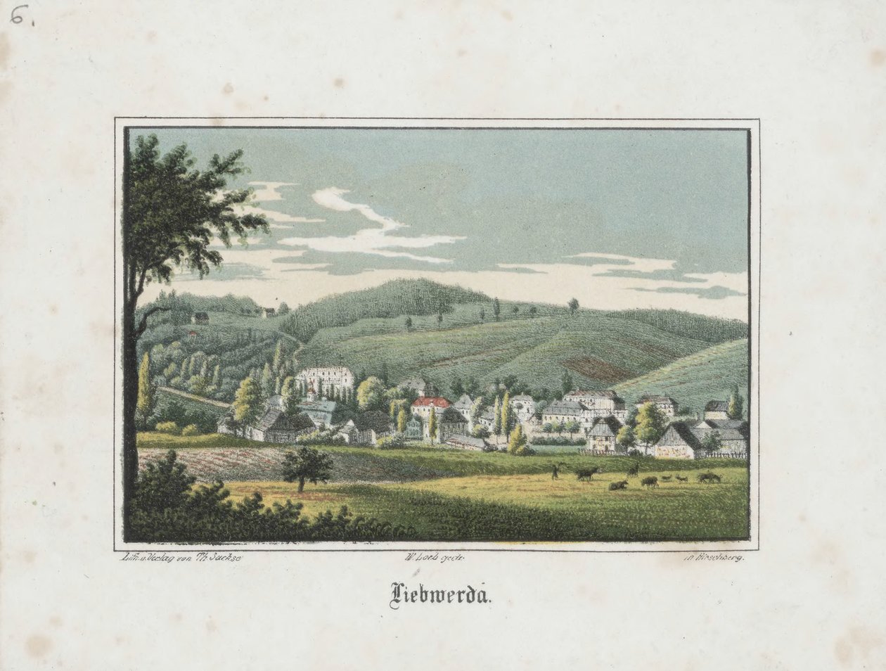 Liebwerda widziana z Friedrichsruh autorstwa Theodor Sachse
